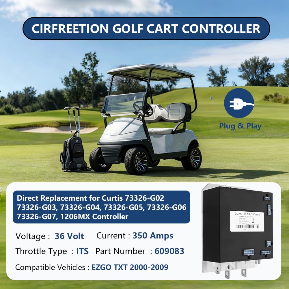 CIRFREETION 73326-G02 installation EZGO TXT plug-and-play setup image.