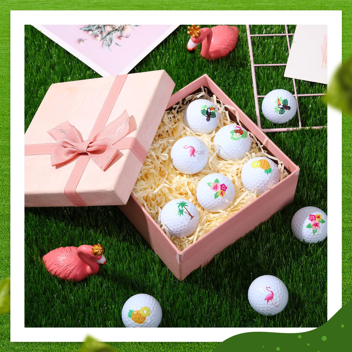 Civaner Hawaii golf balls with birds pattern for easy identification on greens