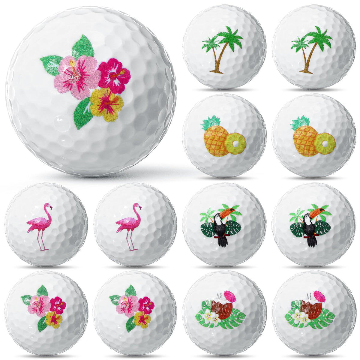 Civaner Hawaii golf balls with flamingo pattern for lively rounds