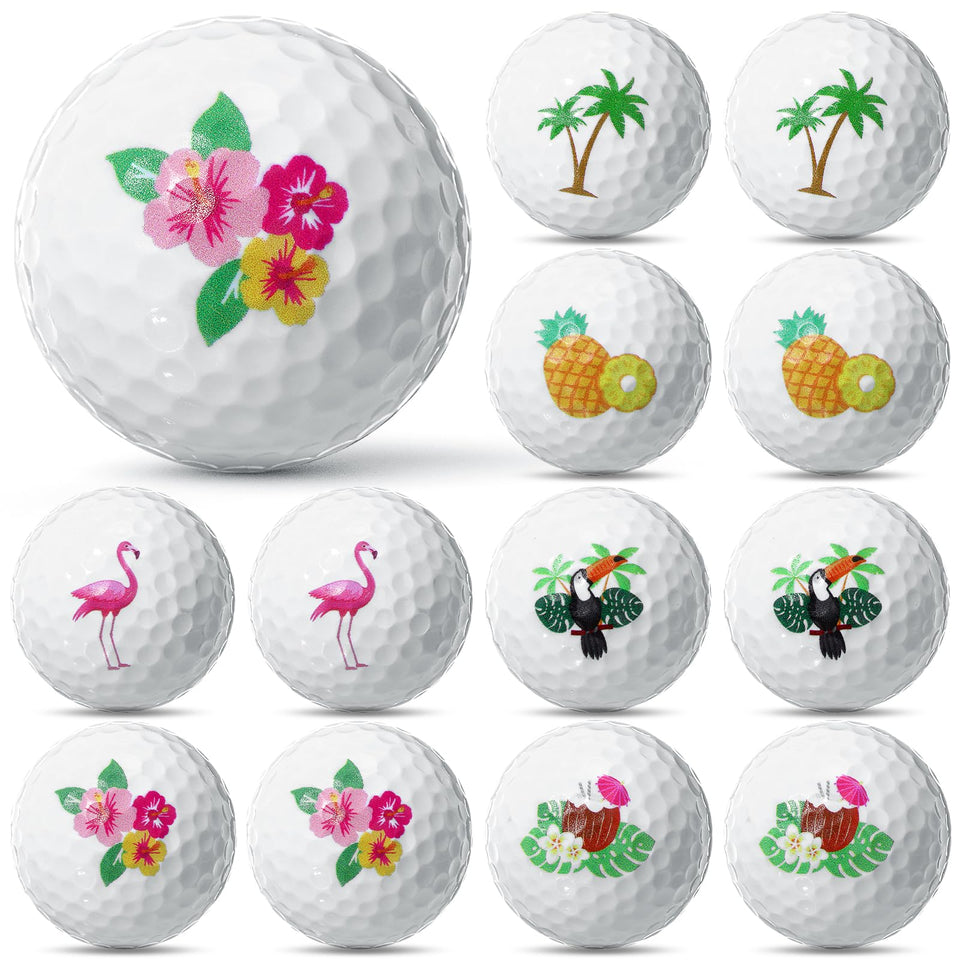 Civaner Hawaii golf balls with flamingo pattern for lively rounds