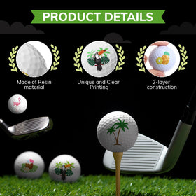 Civaner Hawaii golf balls with pineapple pattern for tropical flair