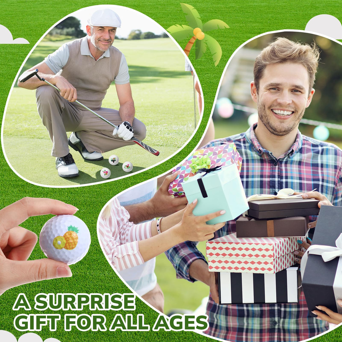 Civaner Hawaii golf balls tropical variety set for engaging practice sessions