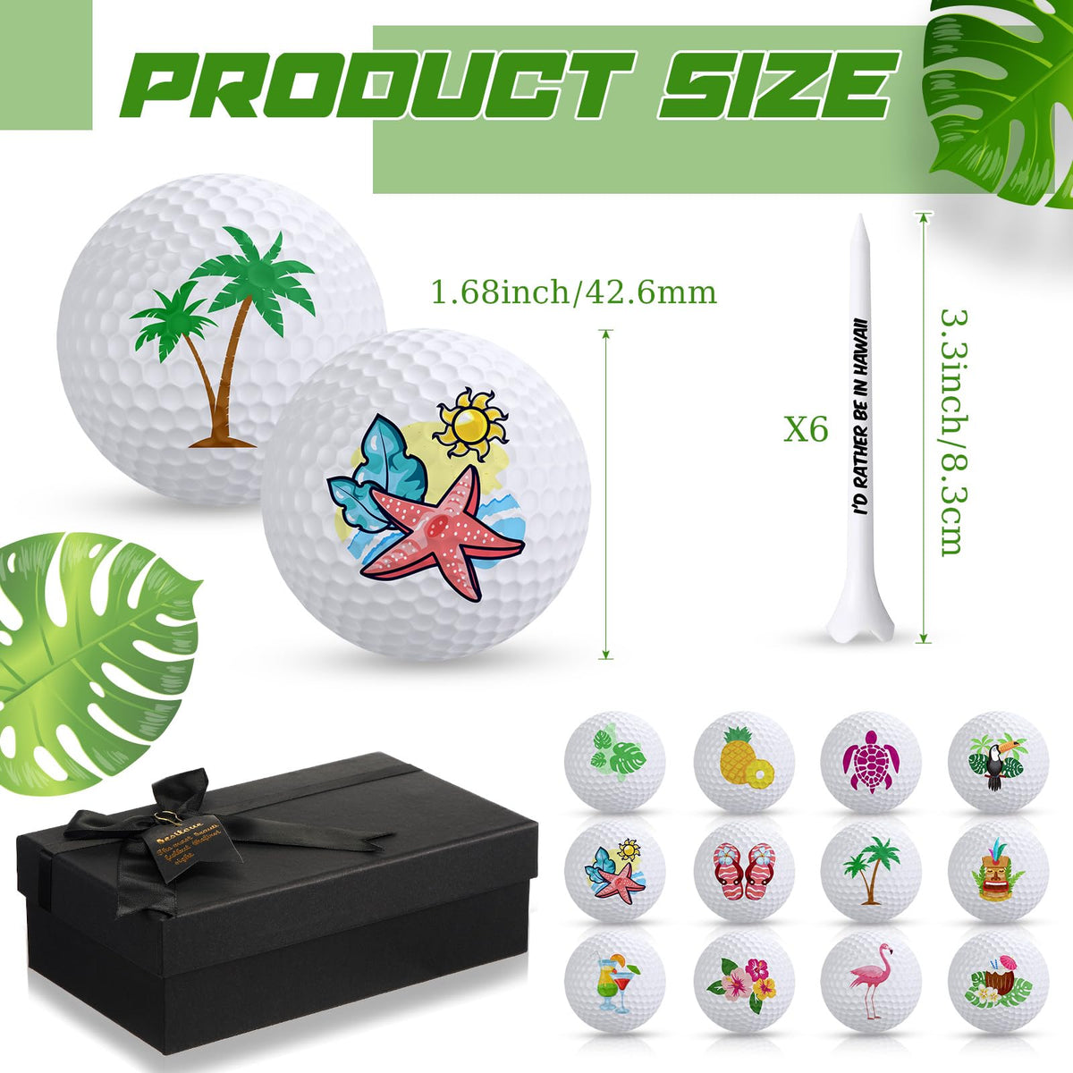 Civaner Hawaii golf tees four-prong sturdy and reliable for focused practice