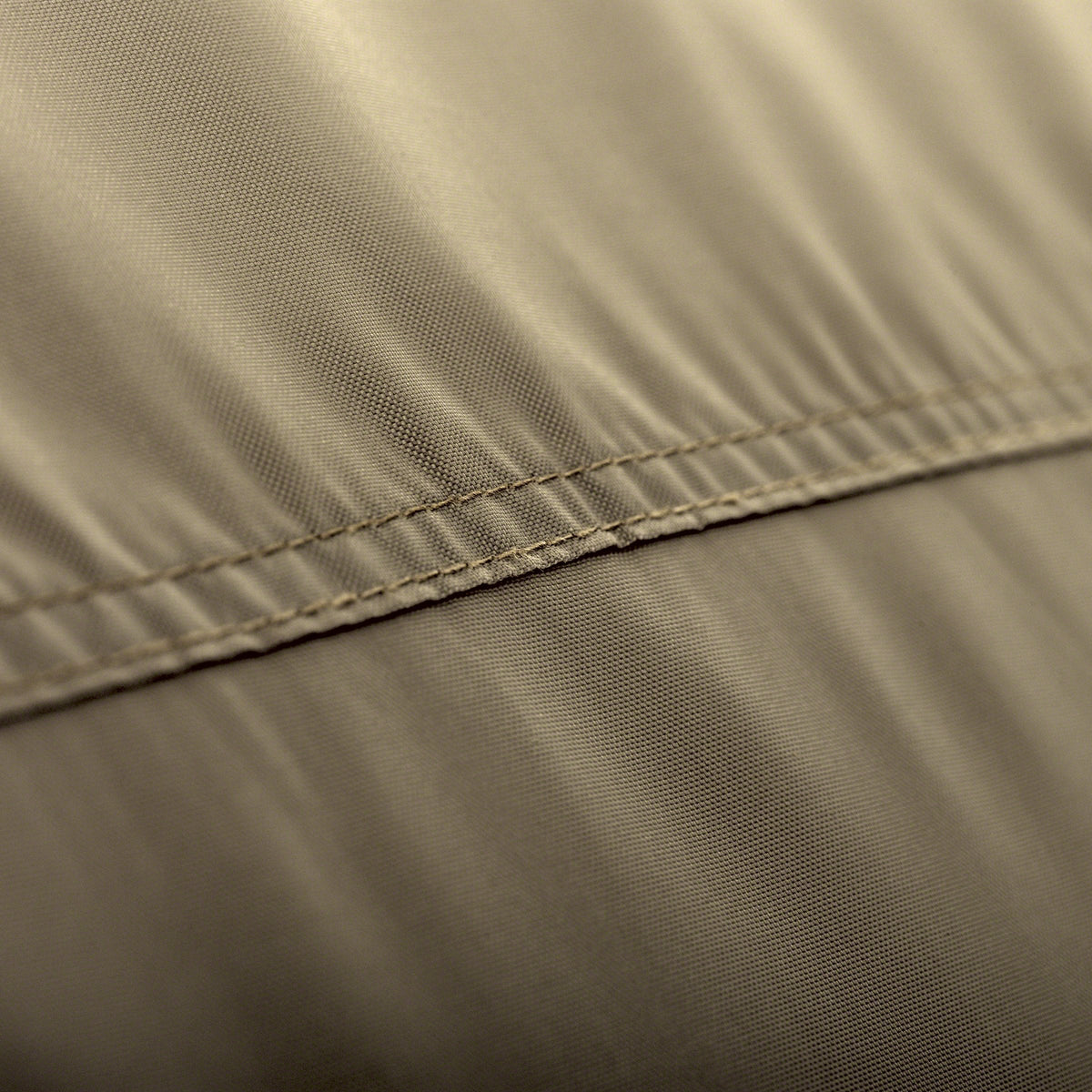 Classic Accessories Fairway Conversion Cart Cover elastic bottom hem for a snug fit.