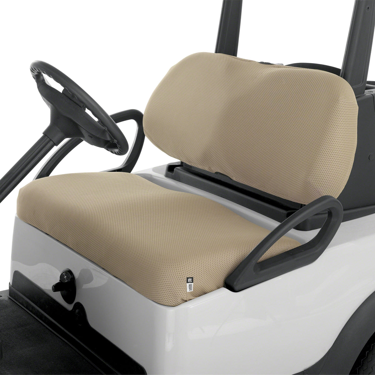 Classic Accessories Fairway Diamond Air Mesh Seat Cover elastic hem ensures secure fit