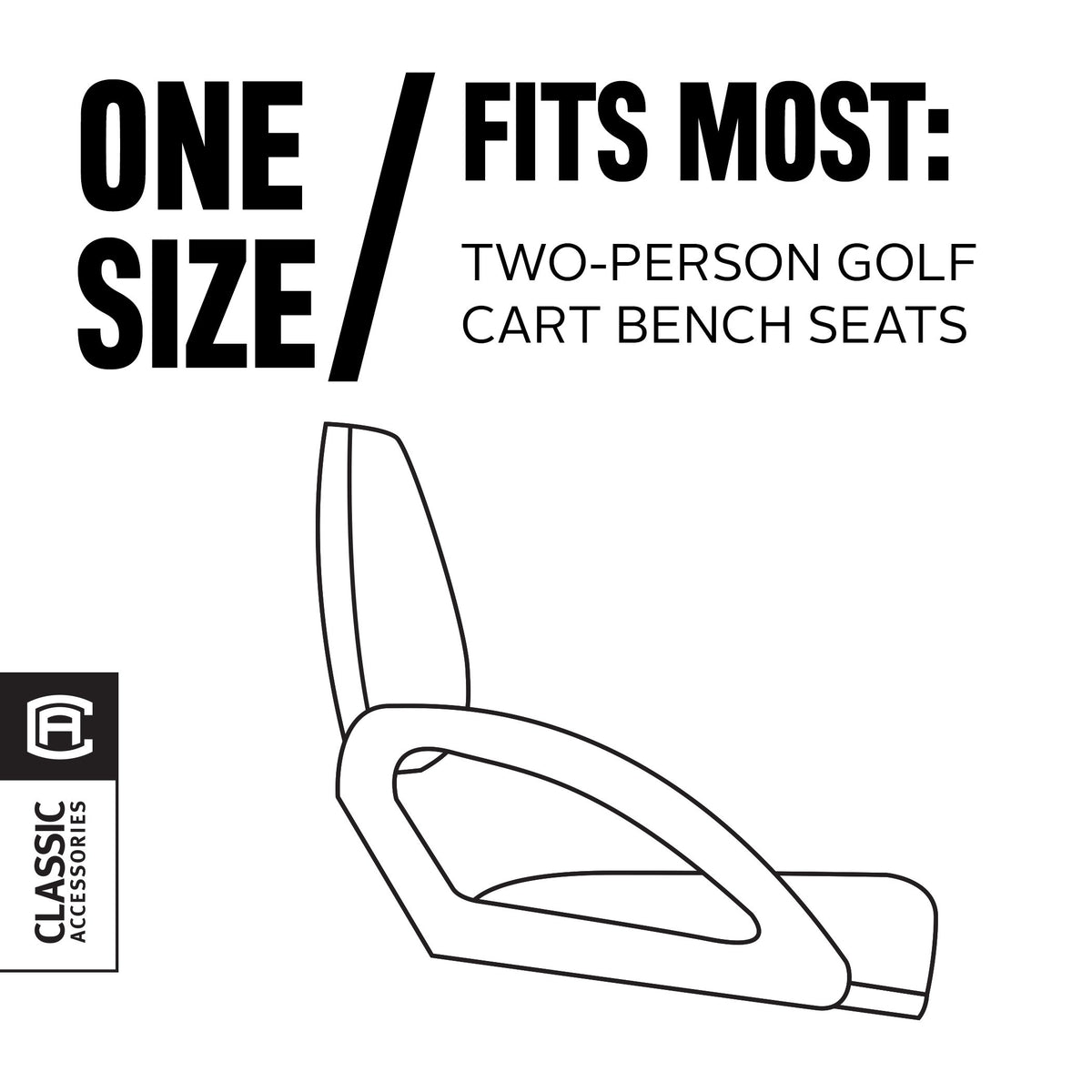 The stretch fit hugs most golf cart seats for a custom-like feel with the Fairway cover.