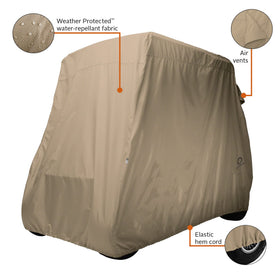 Close-up of Weather Protected fabric on Fairway 4-Person cover
