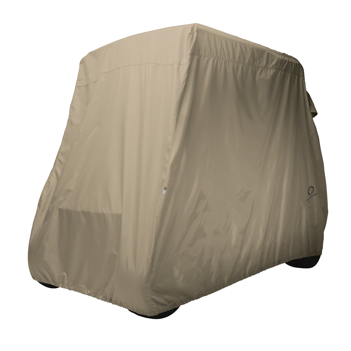Classic Accessories Fairway Long Roof 4-Person cover front view showing fit