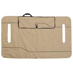 Classic Accessories Fairway seat blanket demonstrates water resistant material on course