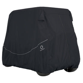 Classic Accessories Fairway Short Roof 2-Person cover water-repellent fabric protects from rain.