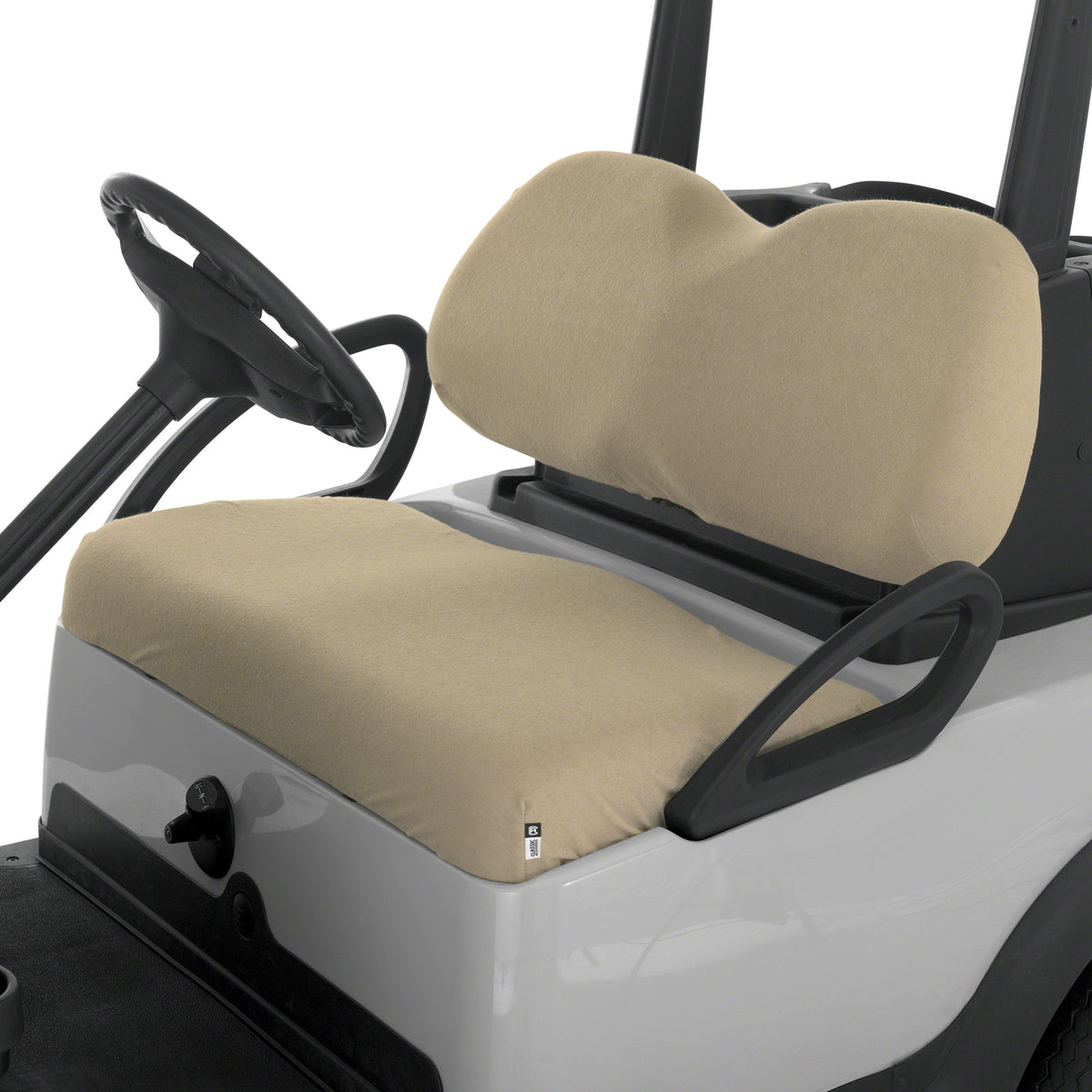 Classic Accessories Fairway seat cover renews worn golf seats with a fresh look