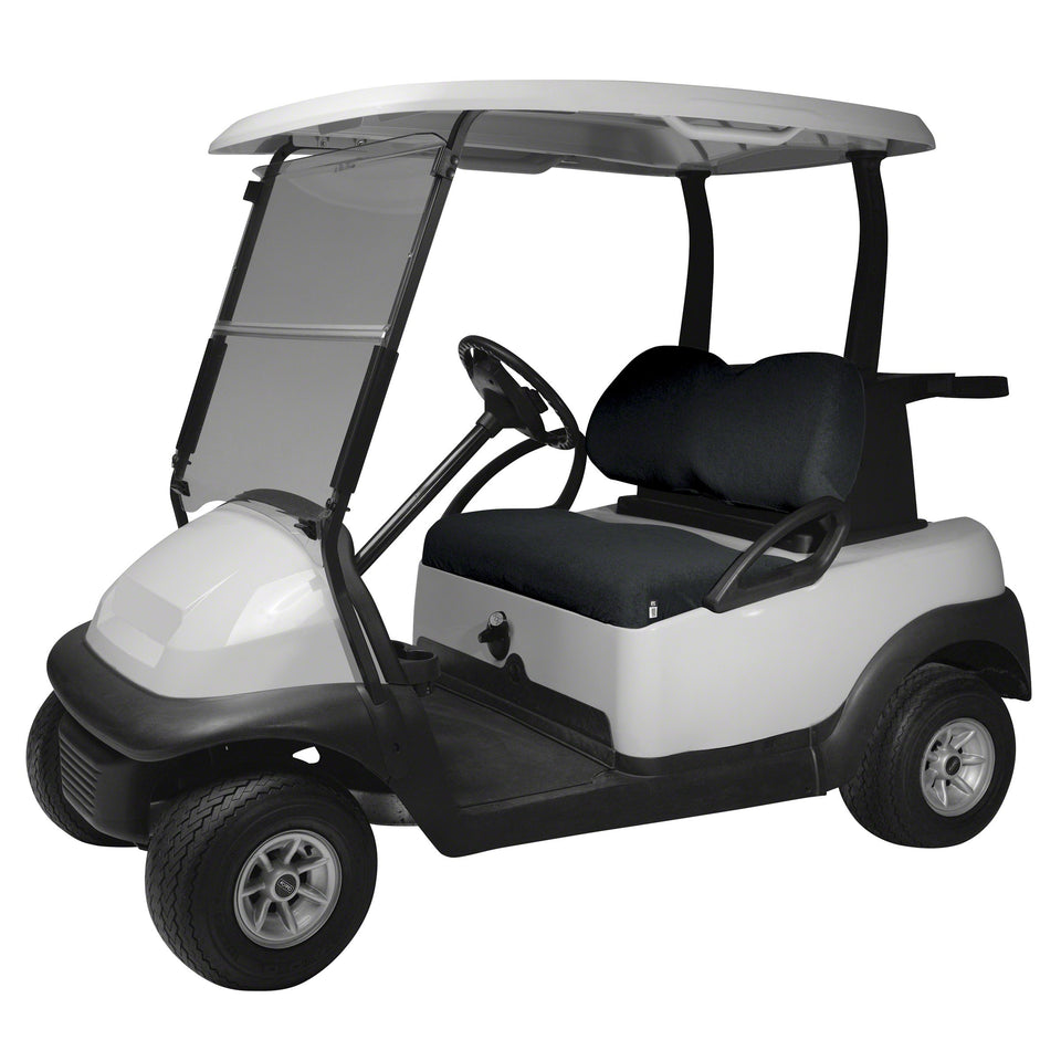 Classic Accessories Fairway Terry Seat Cover black, protects golf cart seats
