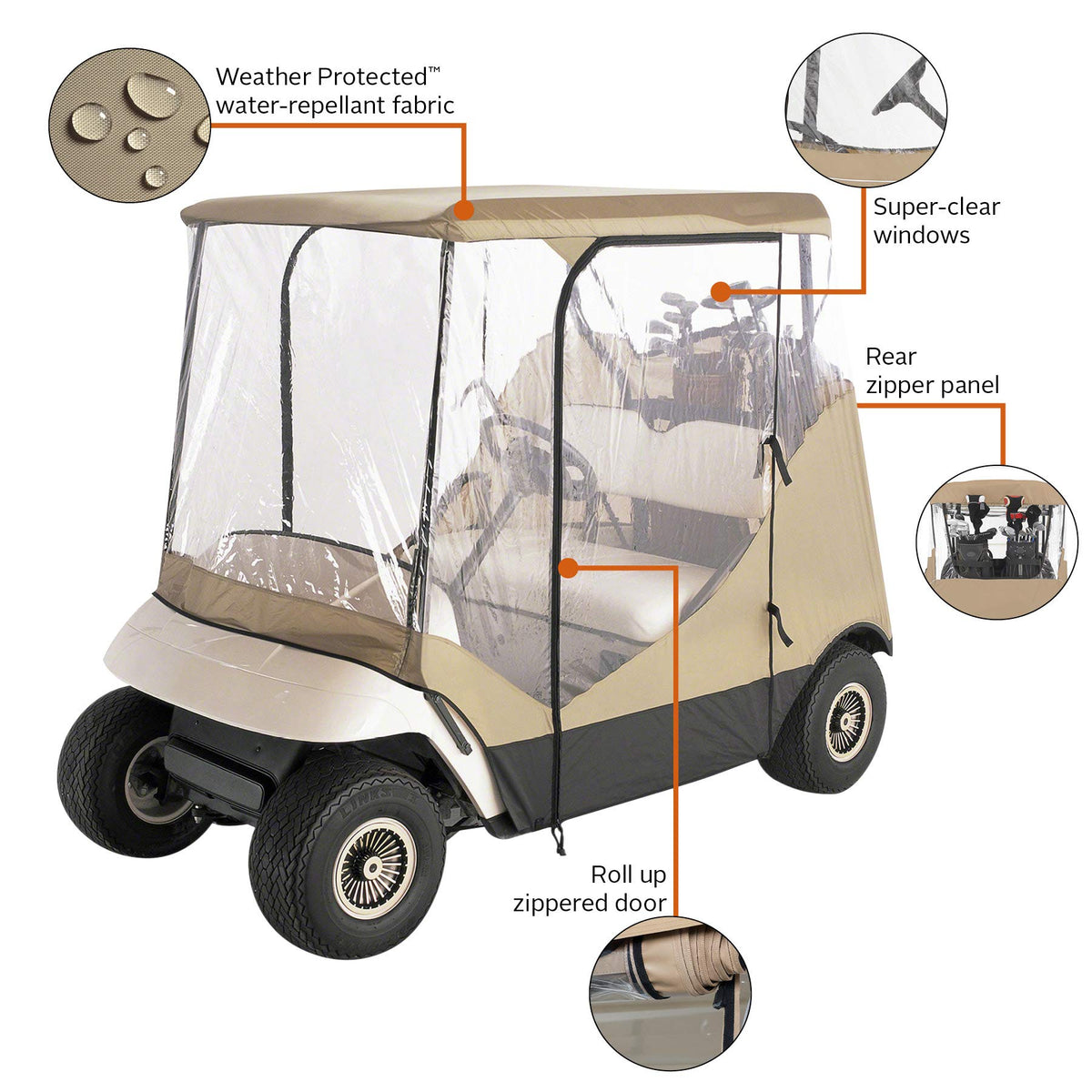Classic Accessories QuadGear Extreme UTV Cab Enclosure zipper doors for quick setup