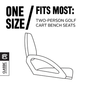 Stretch-fit design quickly conforms to most golf cart seats