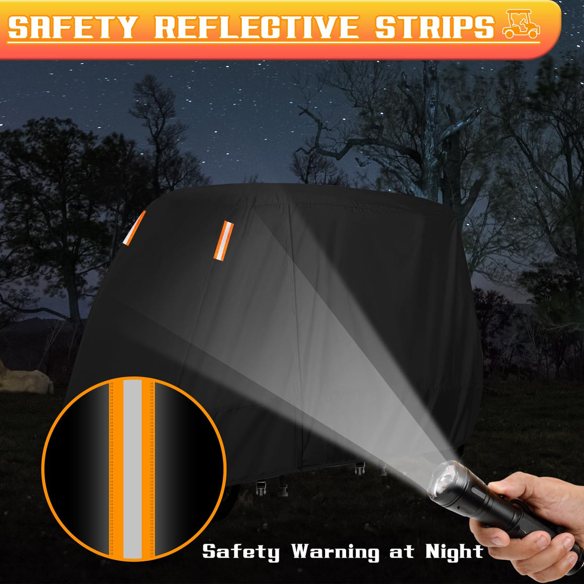 ClawsCover golf cart cover storage bag for easy transport.