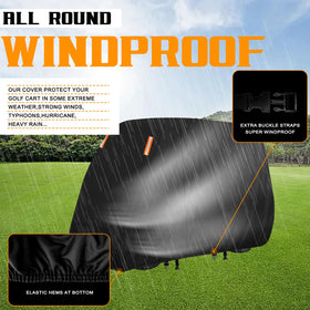 ClawsCover golf cart cover velcro door offers quick access.
