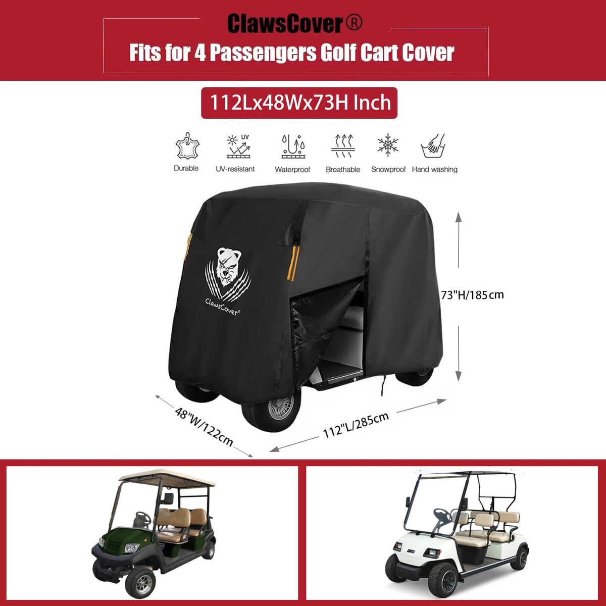 ClawsCover windproof straps keep the cover stable in gusts