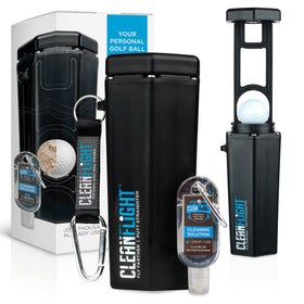 Clean Flight golf-ball-washer front view, portable cleaner for quick ball refresh before a round.