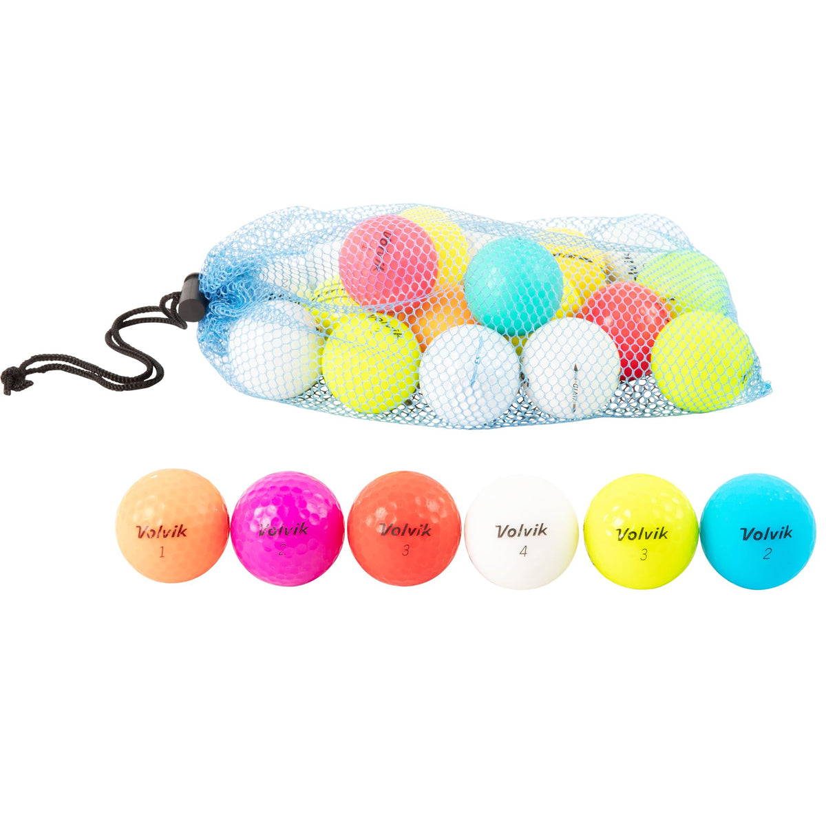 Clean Green Golf Balls 24-pack mix on tee for affordable recycled play