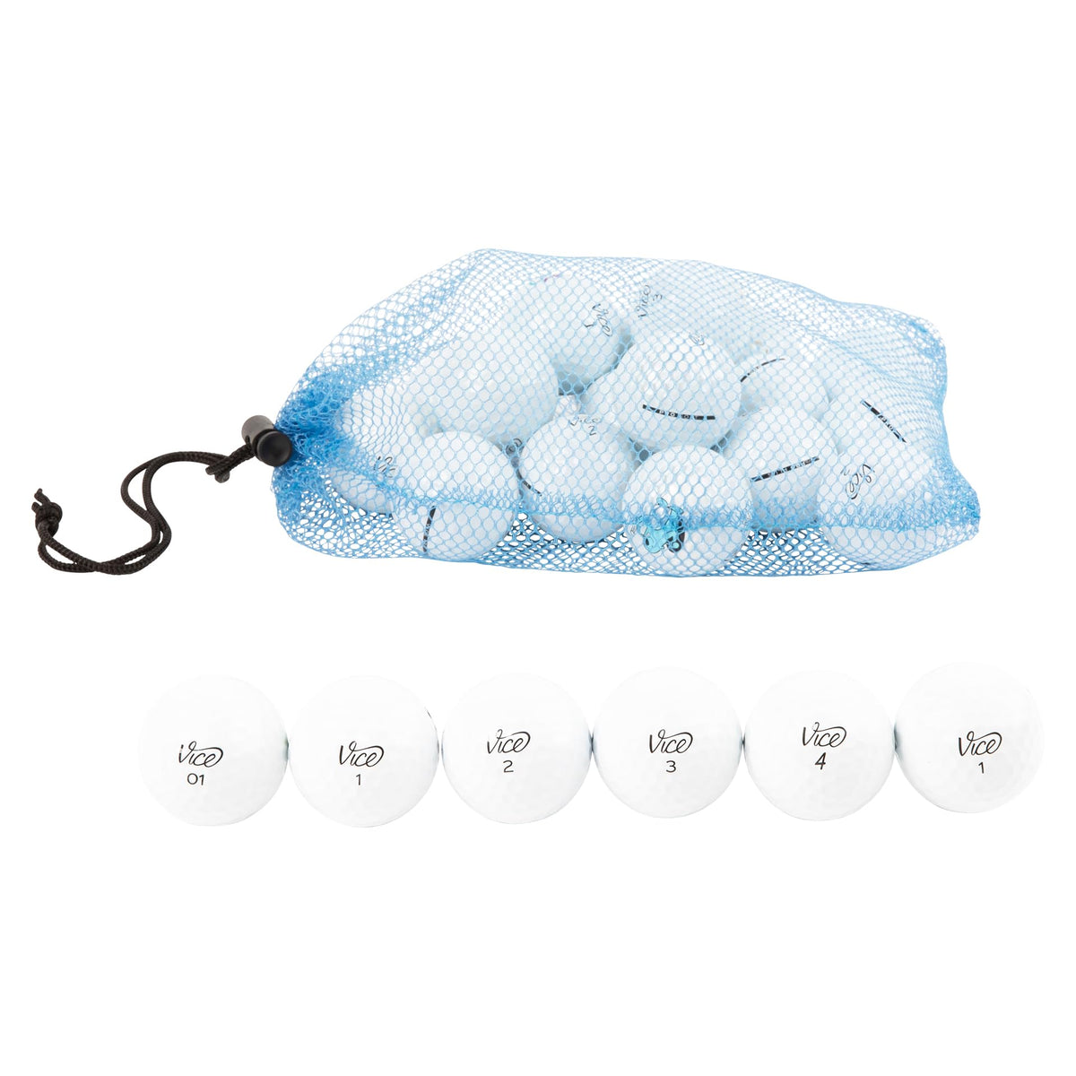 Clean Green Golf Balls 24-pack mix on tee for practice variety
