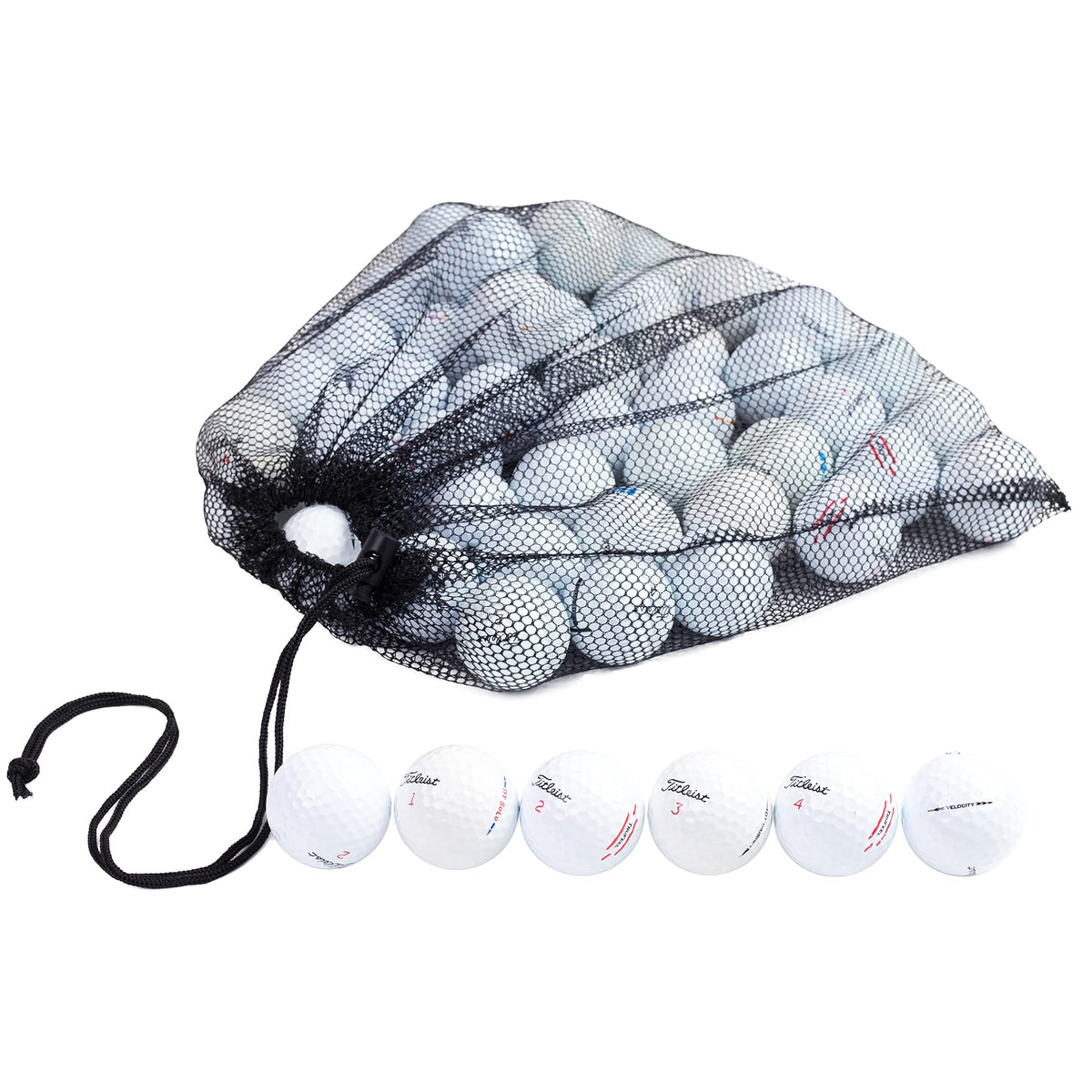 Clean Green Golf Balls bulk mix with mesh bag for easy range sessions.