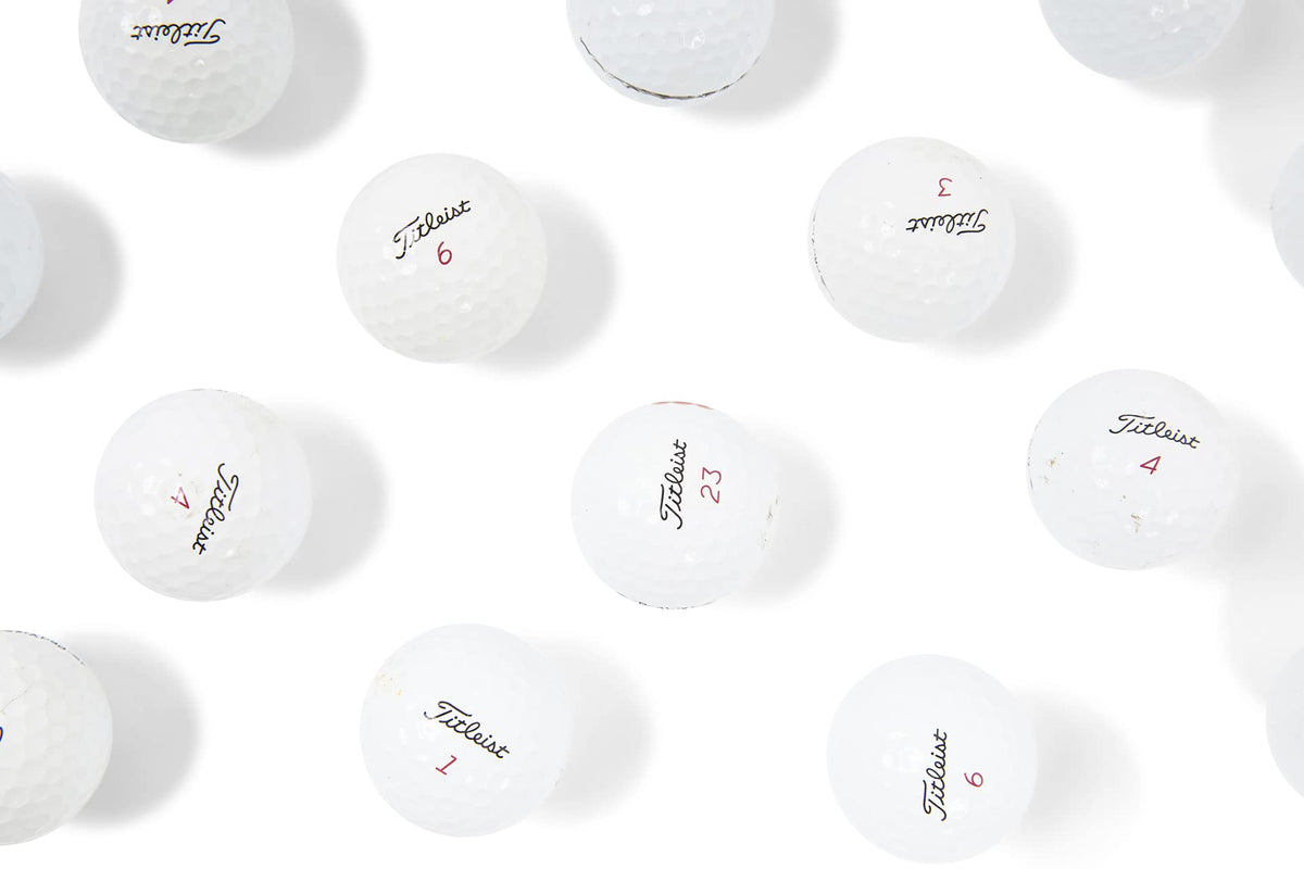 Bulk Good Condition Clean Green Golf Balls ready for practice rounds.