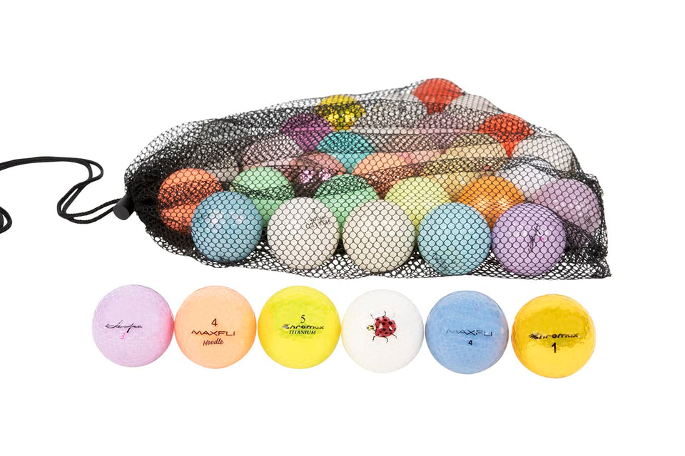 Clean Green Crystal colored golf balls for colorful practice sessions.