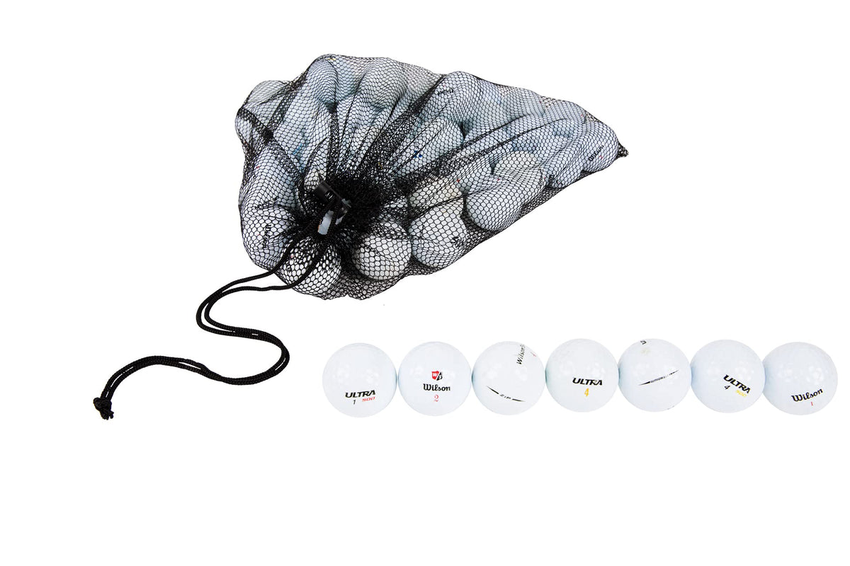 Clean Green Golf Balls mesh carry bag for easy transport during practice.