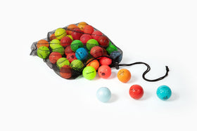 Clean Green Golf Balls mesh carrying bag for easy transport.