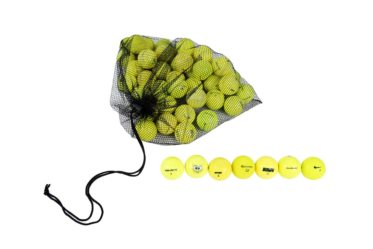 Clean Green Golf Balls neon yellow pack viewed for easy course spotting.