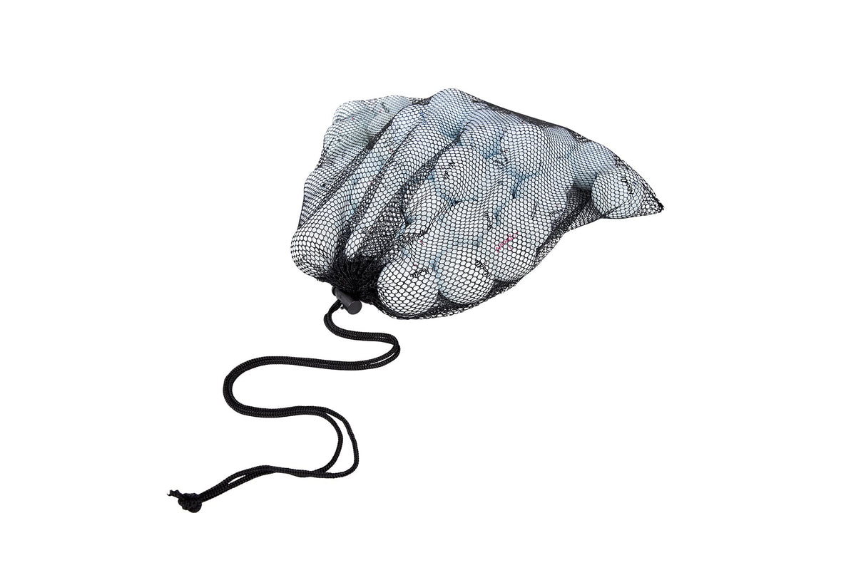 Clean Green Golf Balls mesh bag for easy carrying on the course.