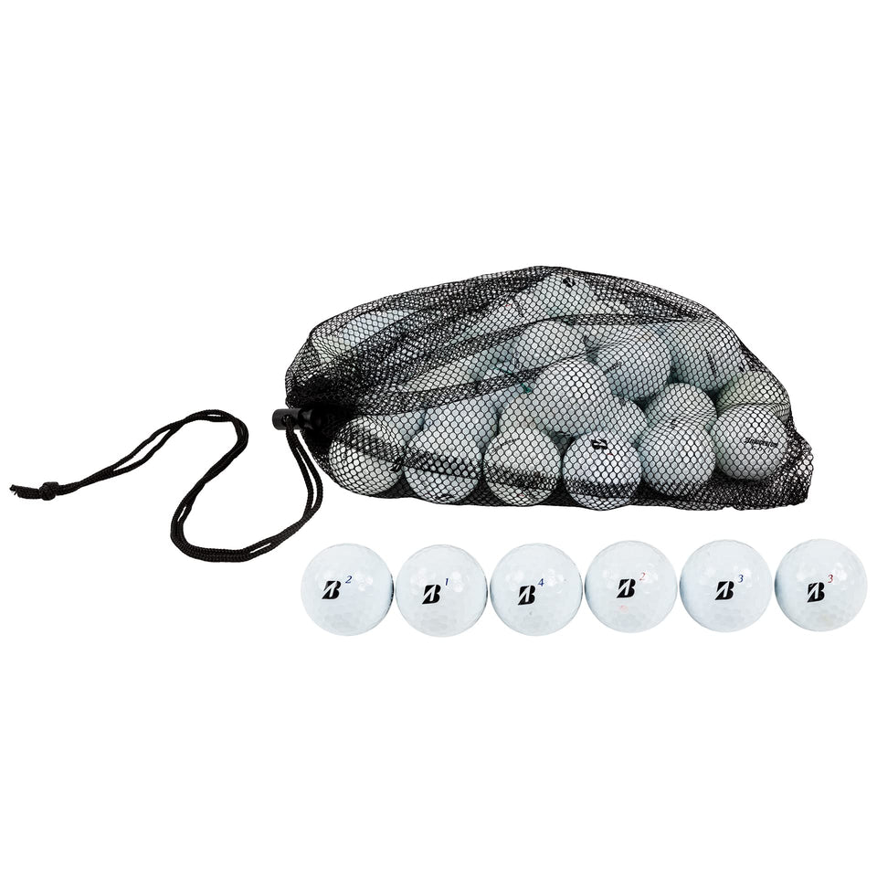 Clean Green Golf Balls collection in bag for convenient practice and reuse