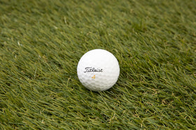 Clean Green Golf Balls close-up texture showing dimple design