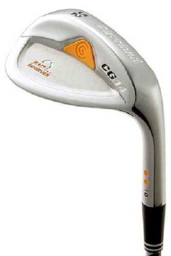 Cleveland Golf CG14 Chrome Wedge front view with ZIP Grooves for consistent spin and control