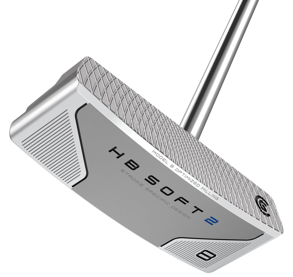 Cleveland Golf HB Soft 2 face milling close-up highlighting groove pattern for consistent distance