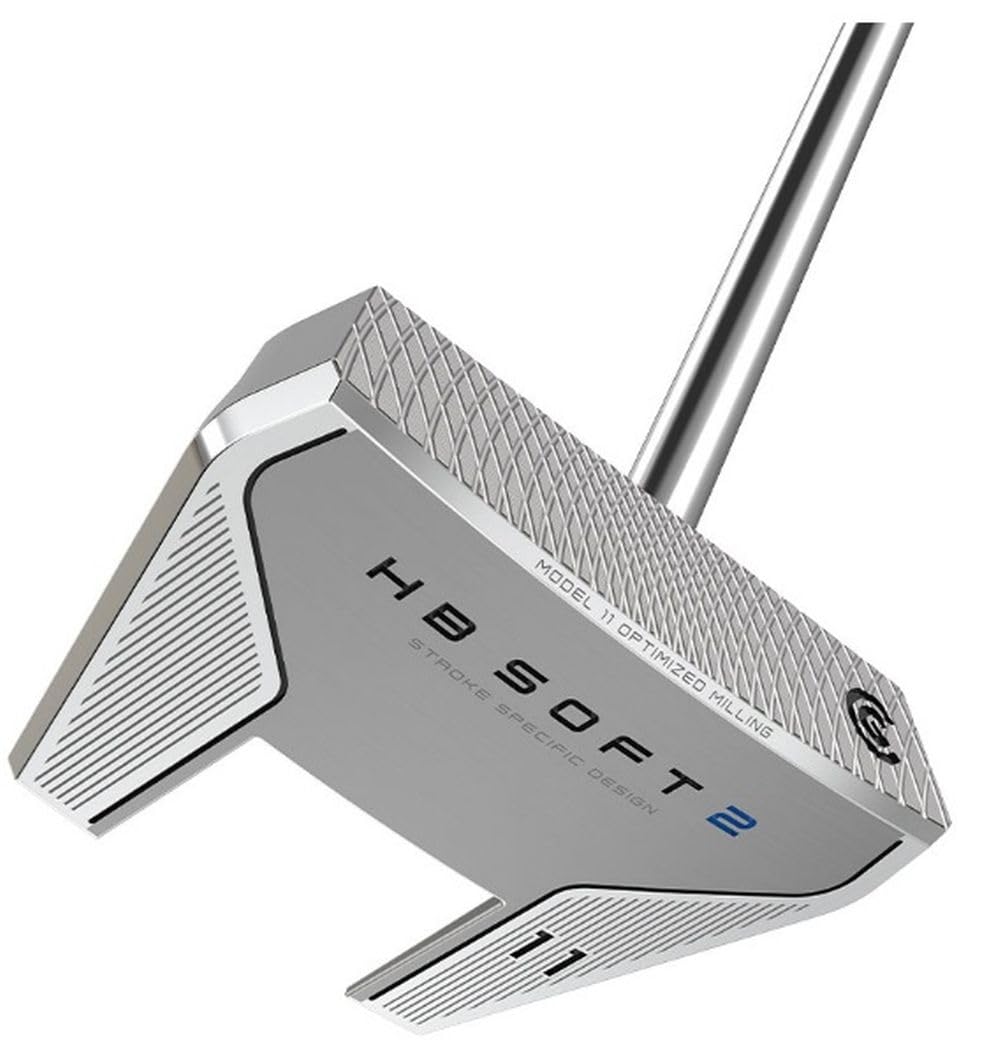 Cleveland Golf HB Soft 2 putter face milling detail improves greenside consistency.