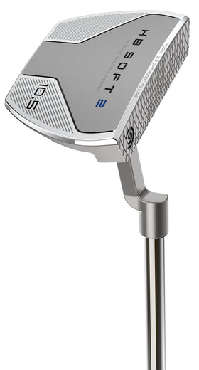 HB Soft 2 35-inch plumber's neck putter shown in straight-stroke setup for stability.