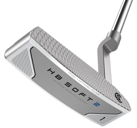 Cleveland Golf HB Soft 2 putter face closeup with speed-optimized grooves for consistent distances