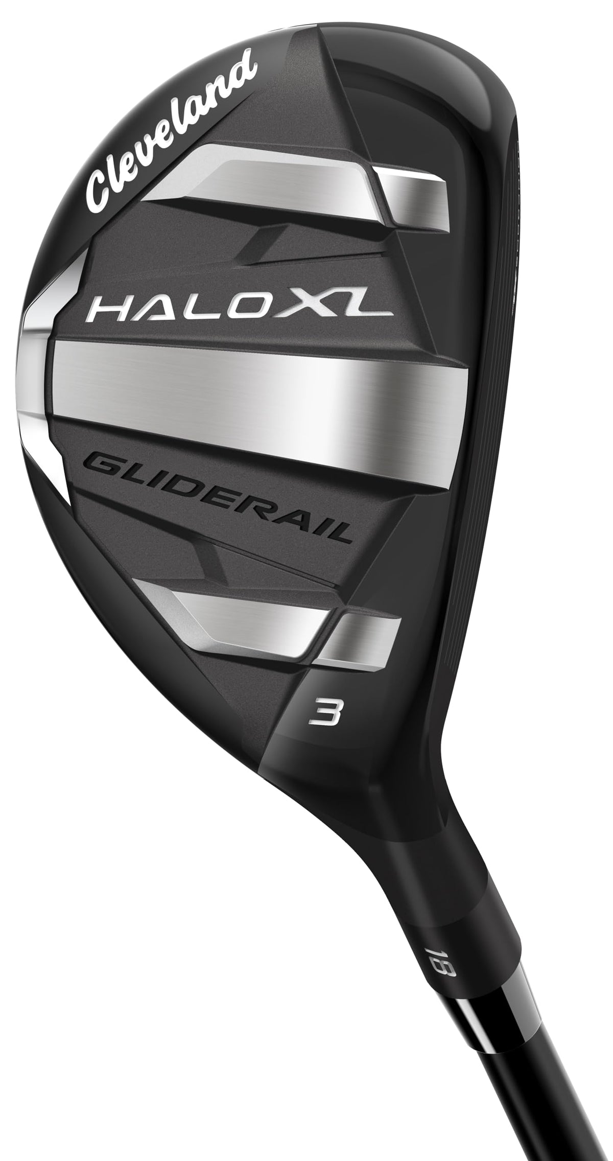 Cleveland Golf Launcher Halo XL Hybrid face showcases variable thickness for distance and forgiveness.