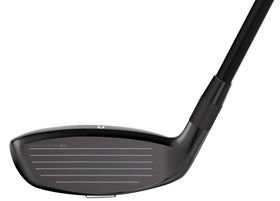 Cleveland Golf Launcher Halo XL Hybrid XL Head design from a side view highlighting high MOI