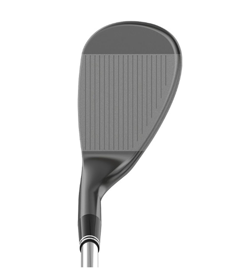 Cleveland Golf Smart Sole 4.0 left grooves close-up shows aggressive milled grooves for spin