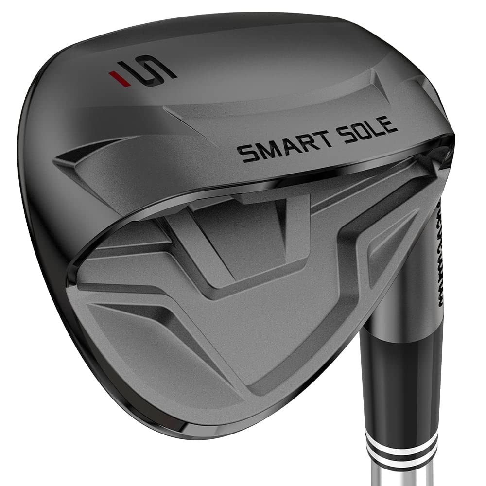 Left-handed setup of Cleveland Smart Sole 4.0 for precise alignment