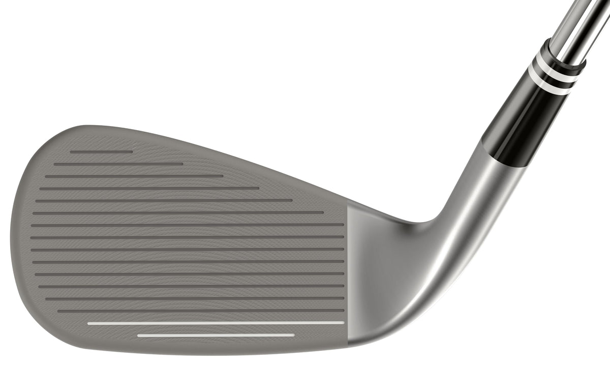 Cleveland Golf HydraZip detail on the Smart Sole wedge improves spin consistency.