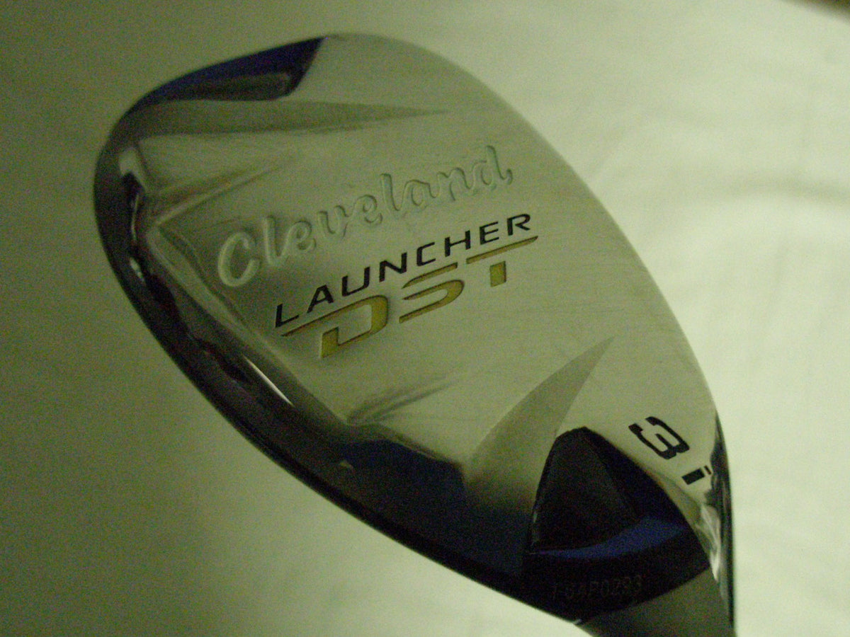 Cleveland Launcher DST Hybrid toe view emphasizes forgiving address and smooth turf interaction.