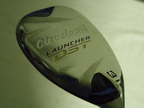 Cleveland Launcher DST Hybrid toe view emphasizes forgiving address and smooth turf interaction.