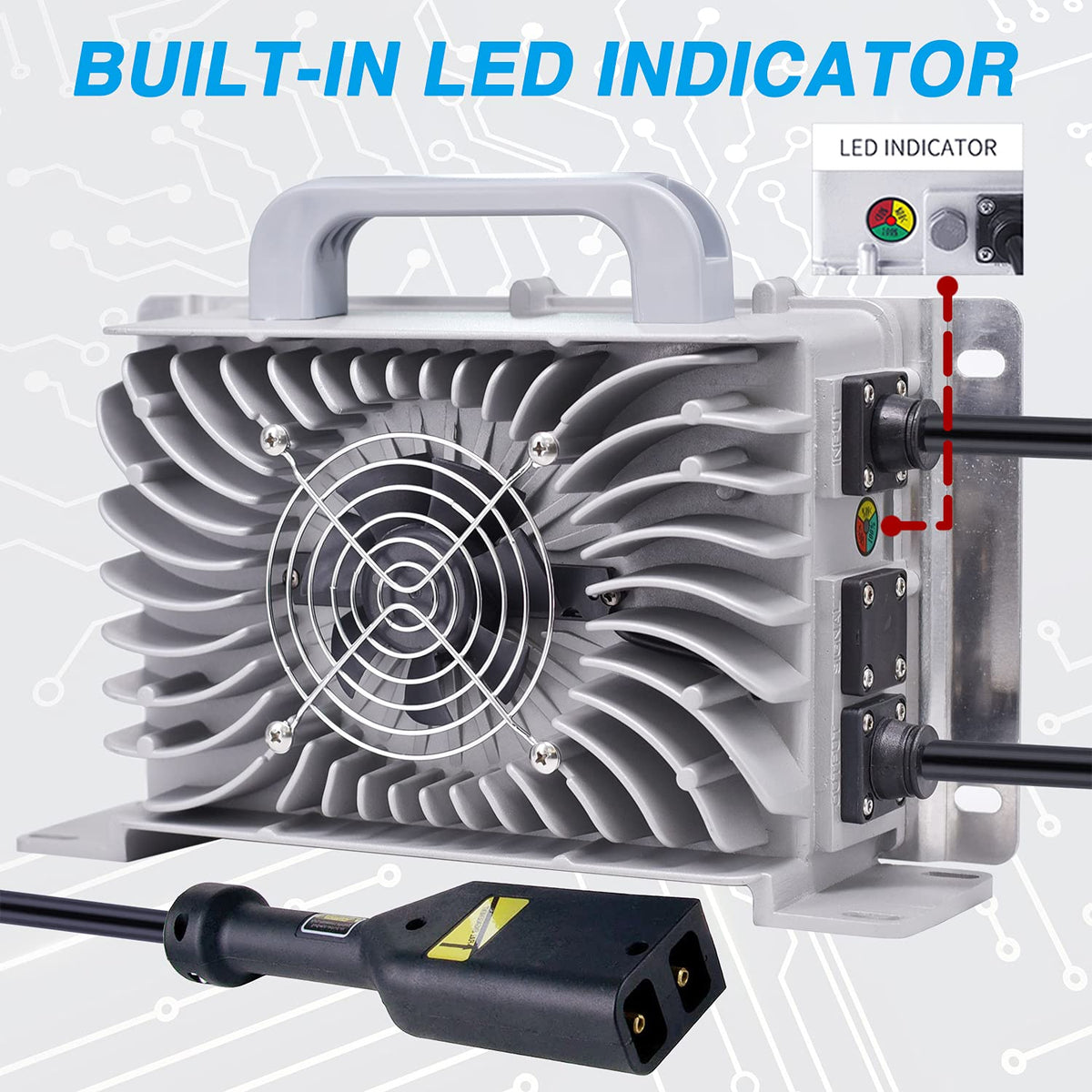 Cllena charger with LED indicators for at-a-glance status during charging