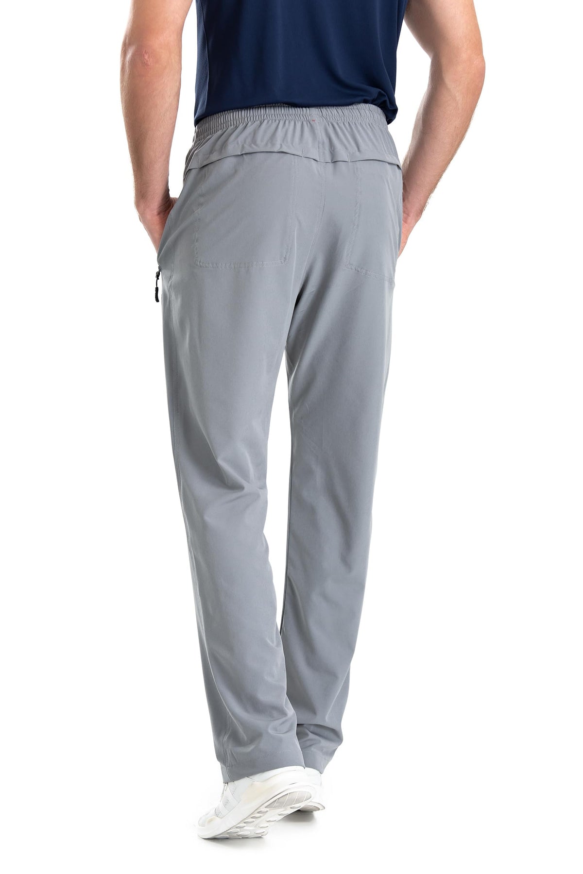 clothin mens workout pants pockets zip back show secure storage during workouts