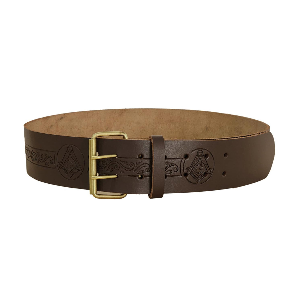 Cloud Kilt belt in Masonic Brown with antique buckle for durable daily wear