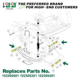 Club Car Precedent 2004-up compatibility image supporting smoother handling.