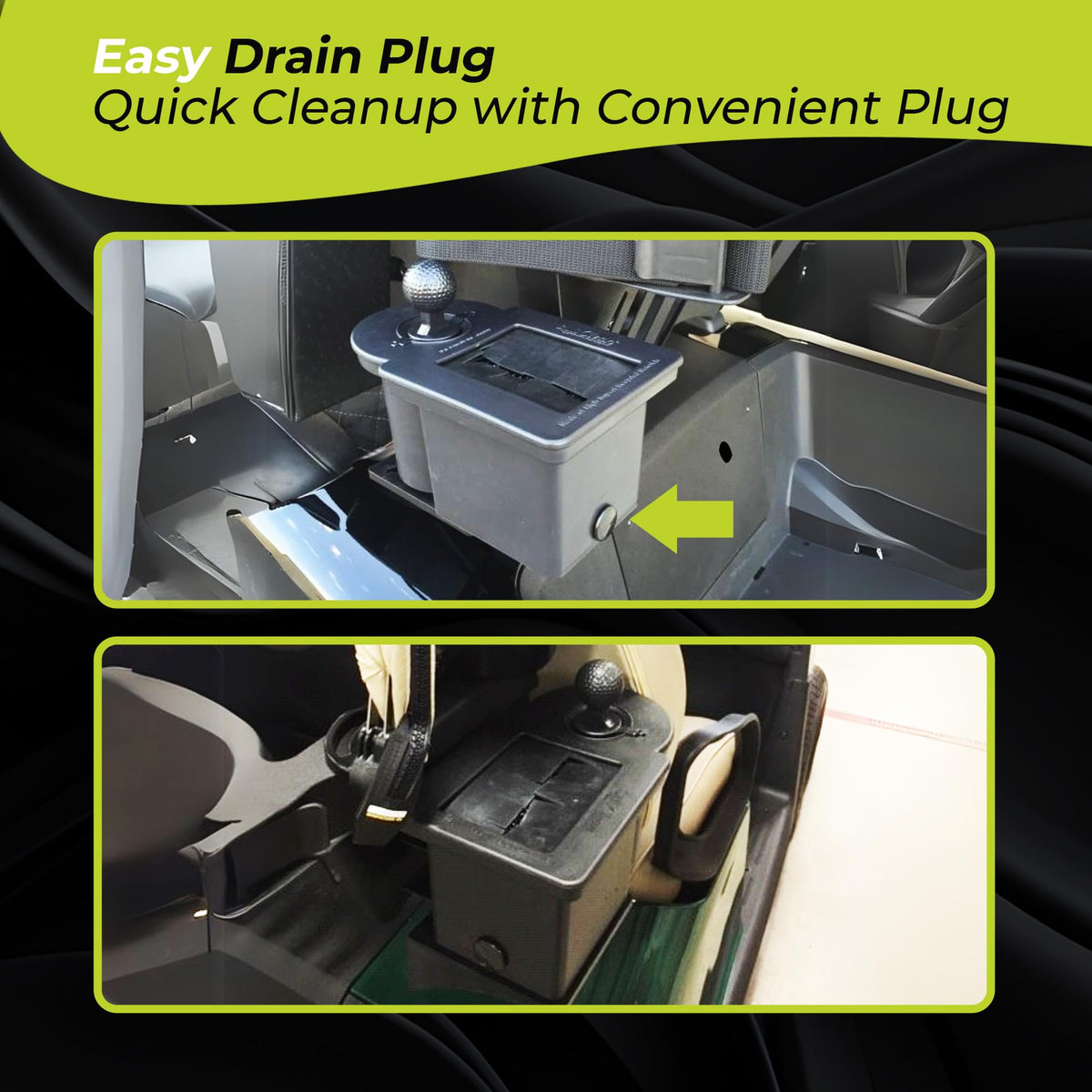 Club Clean reusable t-drain plug enables easy draining
